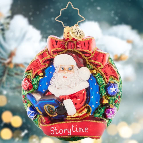 Christopher Radko Santa's Story Time Gem Glass Christmas Ornament 1021438 2 Christopher Radko Santa's Story Time Gem Glass Christmas Ornament 1021438 - Image 2