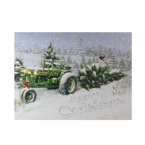 Northlight Fiber Optic And LED Lighted Merry Christmas Tractor Canvas Wall Art 12" X 15.75" 1 Northlight Fiber Optic And LED Lighted Merry Christmas Tractor Canvas Wall Art 12" X 15.75"