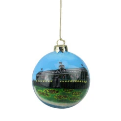 San Francisco Golden Gate Bridge And Lighthouse Christmas Ball Ornament 3.25" (82mm)