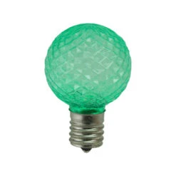 Northlight Pack Of 25 Faceted LED G40 Green Christmas Replacement Bulbs