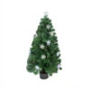 Northlight 3' Pre-Lit Color Changing Fiber Optic Artificial Christmas Tree With Snowflakes - Multi Color Lights
