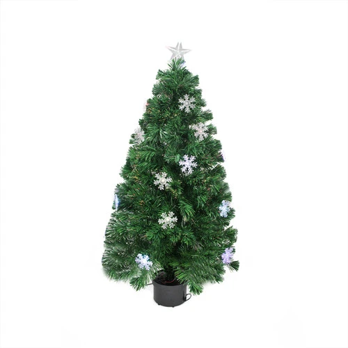 Northlight 3' Pre-Lit Color Changing Fiber Optic Artificial Christmas Tree With Snowflakes - Multi Color Lights 1 Northlight 3' Pre-Lit Color Changing Fiber Optic Artificial Christmas Tree With Snowflakes - Multi Color Lights