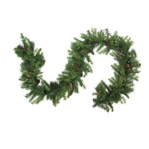 Northlight 9' X 16" Pre-Lit Dakota Red Pine Artificial Christmas Garland - Warm White LED Lights 1 Northlight 9' X 16" Pre-Lit Dakota Red Pine Artificial Christmas Garland - Warm White LED Lights