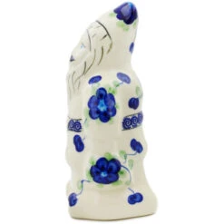 Polmedia Polish Pottery Santa Clause Figurine 7" Blue Poppies -Winter Decor Store H0326K 2 30430.1665605568