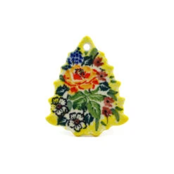 Polmedia Polish Pottery Christmas Tree Pendant 3" Copper Rose Meadow 6 Polmedia Polish Pottery Christmas Tree Pendant 3" Copper Rose Meadow -Winter Decor Store H1719K 1 22483.1665605553