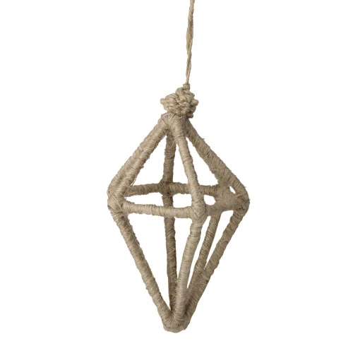 6" Beige Jute Wrapped Open Kismet Christmas Ornament 1 6" Beige Jute Wrapped Open Kismet Christmas Ornament