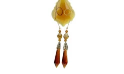 9" Amber And Gold Faceted Beads Christmas Pendant Ornament 5 9" Amber And Gold Faceted Beads Christmas Pendant Ornament -Winter Decor Store allstate xn9275 am go 3 35802.1599268858