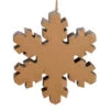 10" Country Rustic Silver Glittered Snowflake Christmas Ornament