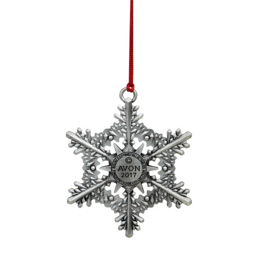 Northlight 3" Silver And Red Snowflake With Gems '2017' Christmas Ornament 2 Northlight 3" Silver And Red Snowflake With Gems '2017' Christmas Ornament - Image 2
