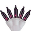 Set Of 100 Purple Mini Icicle Christmas Lights - 7.8ft White Wire