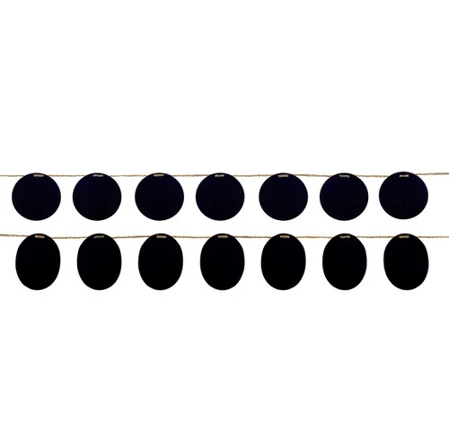 Chalkboard And Jute Rope Christmas Garland - 6' X 5" - Unlit - Set Of 2 1 Chalkboard And Jute Rope Christmas Garland - 6' X 5" - Unlit - Set Of 2