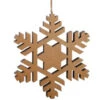 18.5" Winter Light Country Rustic Silver Glitter Snowflake Decorative Christmas Ornament