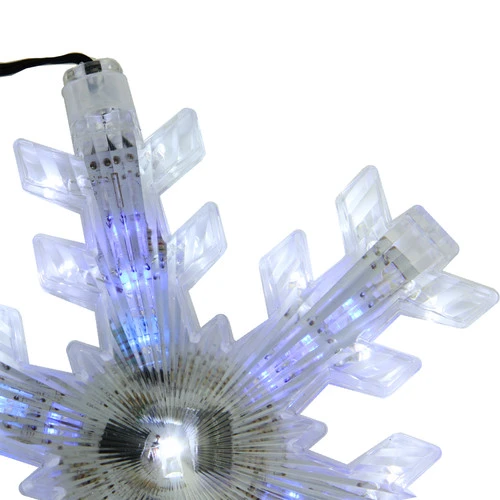 Northlight Set Of 3 Cascading White And Blue Snowfall LED Snowflake Christmas Lights 25" 3 Northlight Set Of 3 Cascading White And Blue Snowfall LED Snowflake Christmas Lights 25" - Image 3