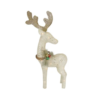 Northlight Lighted Reindeer Outdoor Christmas Decoration - 37.5" - Clear Lights 1 Northlight Lighted Reindeer Outdoor Christmas Decoration - 37.5" - Clear Lights