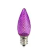 Sienna Faceted Transparent LED C7 Christmas Replacement Bulbs - Purple - Pack Of 4