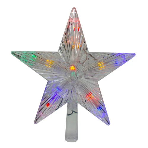 9.5" Lighted Color Changing 5 Point Star Tree Topper - White And Blue LED Lights 1 9.5" Lighted Color Changing 5 Point Star Tree Topper - White And Blue LED Lights