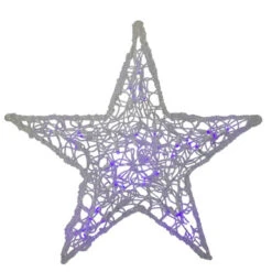 Northlight LED Lighted Color Changing Spun Glass Hanging Star Christmas Decoration - 24"
