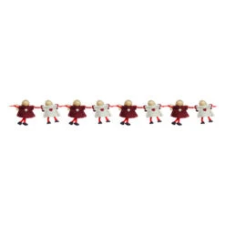 4" X 26" Red And Beige Angel Dolls Christmas Garland - Unlit