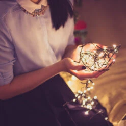 20 Battery Operated White LED Micro Rice Christmas Lights With Timer - Green Wire -Winter Decor Store ksd20781299 2 34321.1715892345