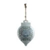 Northlight 20" Silver And Blue 'Peace Love Joy' Finial Christmas Wall Hanging Ornament