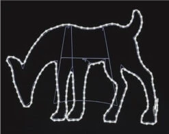 Northlight LED Lighted Head Down Deer Outdoor Christmas Silhouette Decoration - 31" - Pure White