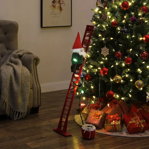 Mr. Christmas Animated And Musical Climbing Gnome With Light Strand Decoration 3 Mr. Christmas Animated And Musical Climbing Gnome With Light Strand Decoration - Image 3