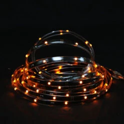 18' Orange LED Outdoor Christmas Linear Tape Lighting - Black Finish