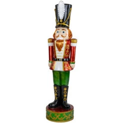Northlight Commercial Christmas Nutcracker Soldier With Decorative Base - 5.25' - Red And Green -Winter Decor Store northlight f95185 04 68183.1701883387