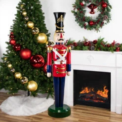 Northlight Fiberglass Commercial Christmas Toy Solider Soldier With Jewels - 6.25' -Winter Decor Store northlight f95188 styled 88519.1702315858
