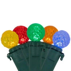 Northlight LED G12 Berry Christmas Lights - Multicolor - 16' Green Wire - 50 Ct