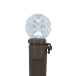 Northlight LED G12 Berry Christmas Lights - Pure White - 16' Brown Wire - 50 Ct -Winter Decor Store northlight ha95864 individual 26934.1707418293