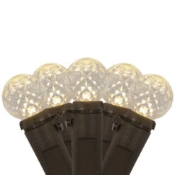 Northlight LED G12 Berry Christmas Lights - Warm White - 16' Brown Wire - 50 Ct