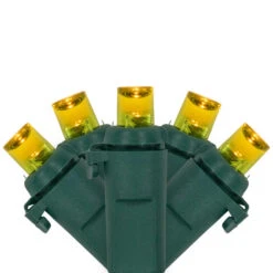 Northlight Wide Angle LED Christmas Lights - Yellow - 33' Green Wire - 100 Ct
