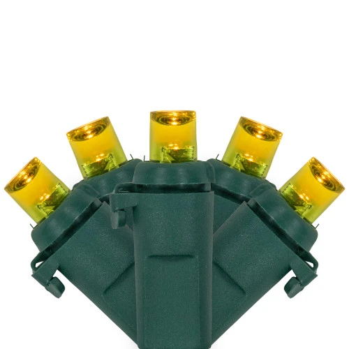 Northlight Wide Angle LED Christmas Lights - Yellow - 33' Green Wire - 100 Ct 1 Northlight Wide Angle LED Christmas Lights - Yellow - 33' Green Wire - 100 Ct