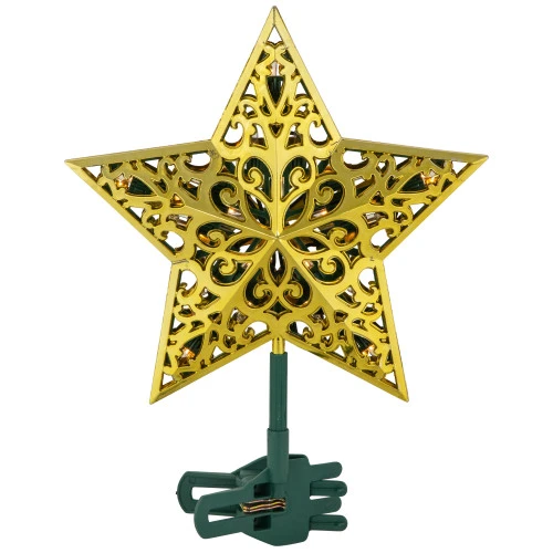 LED Lighted Star Christmas Tree Topper - 9.5" - Gold 3 LED Lighted Star Christmas Tree Topper - 9.5" - Gold - Image 3