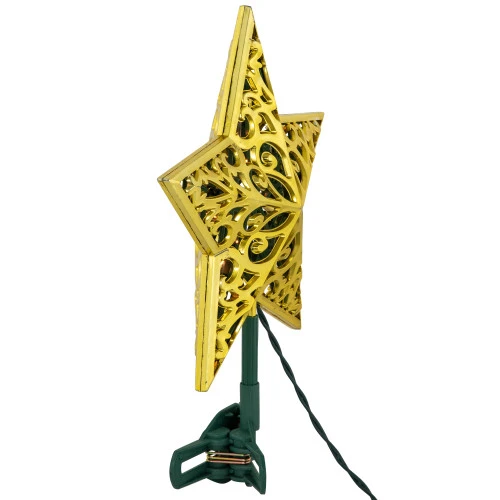 LED Lighted Star Christmas Tree Topper - 9.5" - Gold 4 LED Lighted Star Christmas Tree Topper - 9.5" - Gold - Image 4