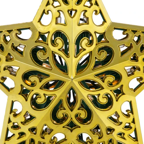 LED Lighted Star Christmas Tree Topper - 9.5" - Gold 5 LED Lighted Star Christmas Tree Topper - 9.5" - Gold - Image 5