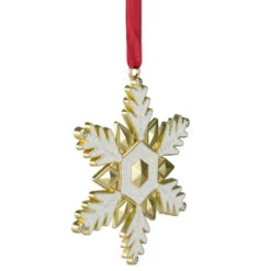 Northlight 3.5" White Brass-Plated Snowflake Christmas Ornament With European Crystals -Winter Decor Store northlight hd92861 2 69456.1688047975