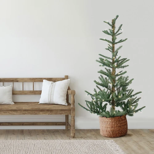 Northlight Real Touch™? Pre-Lit Nordmann Fir Artificial Christmas Tree - 7.5' - Warm Clear LED Lights 2 Northlight Real Touch™? Pre-Lit Nordmann Fir Artificial Christmas Tree - 7.5' - Warm Clear LED Lights - Image 2