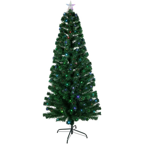 Northlight 6' Pre-Lit LED Fiber Optic Color Changing Christmas Tree With Star Tree Topper 1 Northlight 6' Pre-Lit LED Fiber Optic Color Changing Christmas Tree With Star Tree Topper