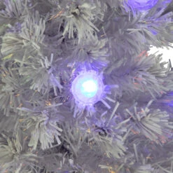 Pre-Lit Medium Iridescent Fiber Optic Artificial Christmas Tree - 4' - White - Blue LED Lights -Winter Decor Store northlight j65106 04 24947.1716497918