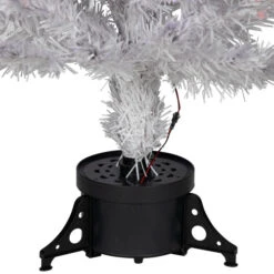 Pre-Lit Medium Iridescent Fiber Optic Artificial Christmas Tree - 4' - White - Blue LED Lights -Winter Decor Store northlight j65106 05 03965.1716497917