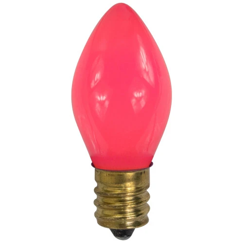 Northlight Pack Of 25 Opaque Pink C7 Christmas Replacement Bulbs 2 Northlight Pack Of 25 Opaque Pink C7 Christmas Replacement Bulbs - Image 2