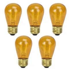 Northlight Incandescent S14 Christmas Replacement Bulbs - Amber - Pack Of 25 -Winter Decor Store northlight nl0388020orange 03 47013.1713990346
