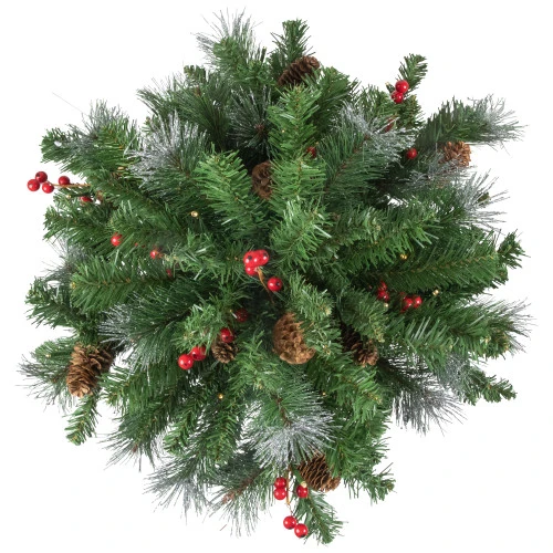 Northlight Pre-Lit LED Frosted Pinecones And Berries Christmas Urn Filler Garden Stake - 20" 3 Northlight Pre-Lit LED Frosted Pinecones And Berries Christmas Urn Filler Garden Stake - 20" - Image 3