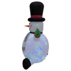 Northlight Lighted Inflatable Snowman With Top Hat Outdoor Christmas Decoration - 4' -Winter Decor Store northlight rp96506 02 64846.1726279107