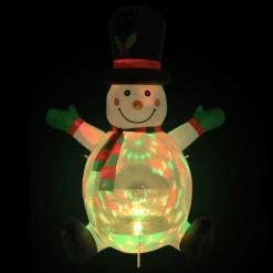 Northlight Lighted Inflatable Snowman With Top Hat Outdoor Christmas Decoration - 4' -Winter Decor Store northlight rp96506 on20black204ft 76299.1726279109