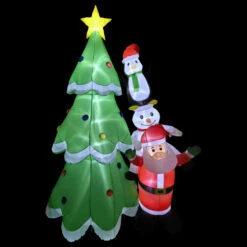 Northlight LED Lighted Inflatable Christmas Tree With Santa And Friends Outdoor Decoration - 8.25' 8 Northlight LED Lighted Inflatable Christmas Tree With Santa And Friends Outdoor Decoration - 8.25' -Winter Decor Store northlight rp96514 on20black208ft 62829.1726279108