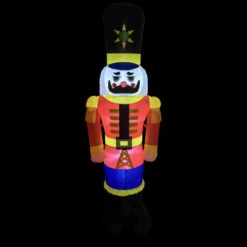 Northlight Lighted Inflatable Nutcracker Soldier Outdoor Christmas Decoration - 6.25' -Winter Decor Store northlight rp96516 on20black 25575.1726279109