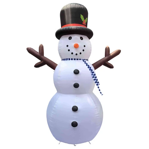 Northlight Lighted Inflatable Snowman Outdoor Commerical Christmas Decoration - 20' 2 Northlight Lighted Inflatable Snowman Outdoor Commerical Christmas Decoration - 20' - Image 2